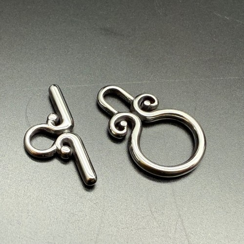 Замочек, тогл, нержавеющая сталь, палочка 22 мм, круг 23х15 мм