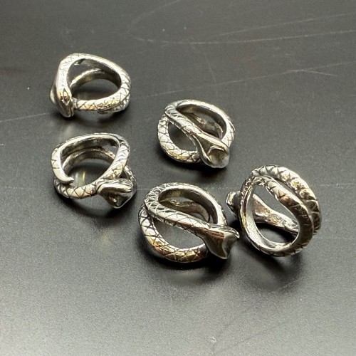 Бусина, разделитель, Змея, нержавеющая сталь, размер 13х7 мм