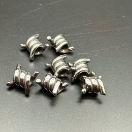 Бусина, разделитель, проволока, нержавеющая сталь, размер 9х6 мм