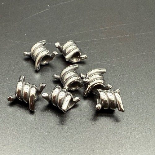 Бусина, разделитель, проволока, нержавеющая сталь, размер 9х6 мм