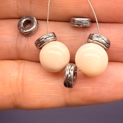 Бусина, разделитель, нержавеющая сталь, размер 7х3 мм