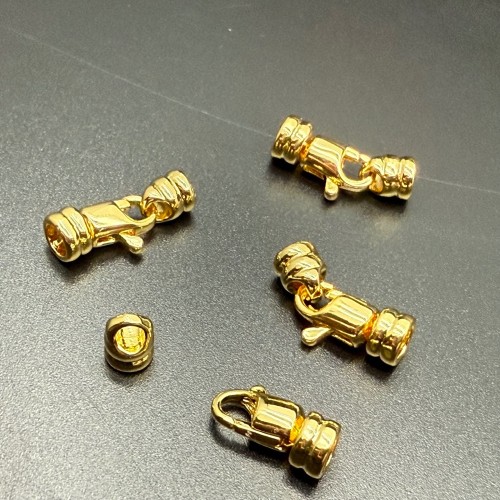 Застёжка, замочек, латунь, цвет золото, общая длина 17х5 мм