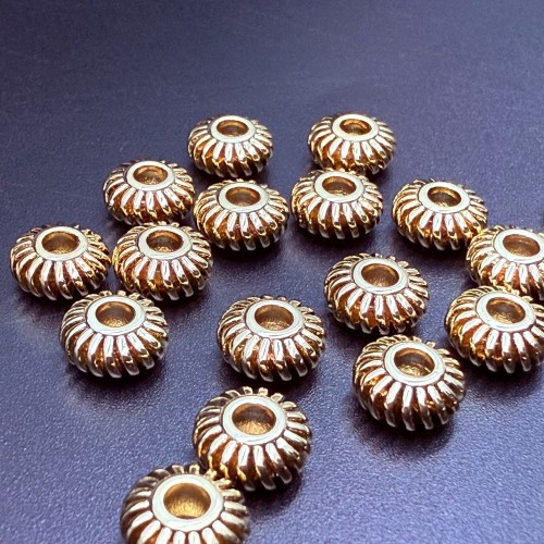 Бусина, разделитель, латунь, цвет золото, размер 7,5х4 мм, цена за 1 шт.