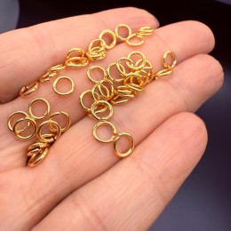 Колечки соединительные, разъёмные, размер 6х1 мм, люкс, качество ААА, латунь, цвет золото, цена за 20 шт