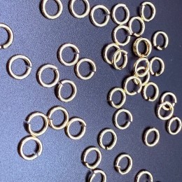 Колечки соединительные, разъёмные, размер 6х1 мм, люкс, качество ААА, латунь, цвет золото, цена за 20 шт