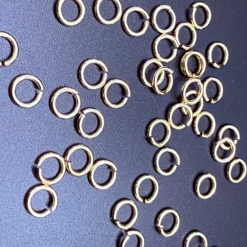 Колечки соединительные, разъёмные, размер 6х1 мм, люкс, качество ААА, латунь, цвет золото, цена за 20 шт