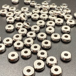 Бусина, разделитель, нержавеющая сталь, размер 5х2 мм, цена за 10 шт.