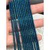 Каменные бусины, Гематит синтетический, синий, трубочки, размер 3х3 мм, нить 40 см