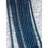 Каменные бусины, Гематит синтетический, синий, трубочки, размер 3х3 мм, нить 40 см