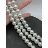 Жемчуг Майорка, искусственный, белый, шарик гладкий, 14 мм, длина нити 38 см