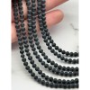 Каменные бусины, Агат, чёрный, матовый, шарик гладкий, 4 мм, длина нити 38 см