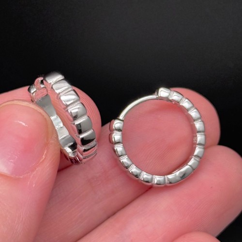 Швензы, покрытие родий, модель SS 925, размер 18 мм, цена за пару