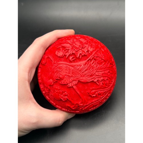 Шкатулка лаковая резная, №7, размер 10х5,5 см