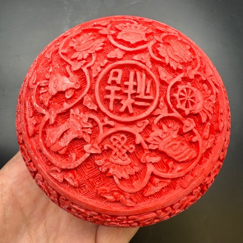 Шкатулка лаковая резная, №8, размер 10х6 см