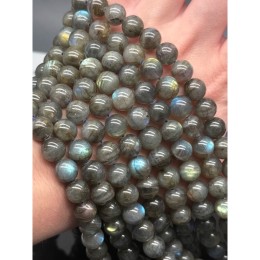 Каменные бусины, Лабрадор, 2А, шарик гладкий, 10 мм, длина нити 19 см