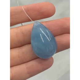 Подвеска №5, Аквамарин, Голубой Берилл, Капля, размер 36х22 мм, цена за 1 шт.