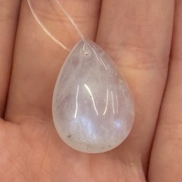 Подвеска №1, Лунный камень, адуляр, капля, размер 26х19 мм, цена за 1 шт.