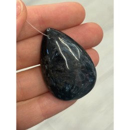 Подвеска №1, Нууммит (Антофиллит), капля, размер 44х29 мм, цена за 1 шт.