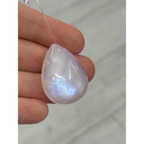 Подвеска №7, Лунный камень, адуляр, капля, размер 32х24 мм, цена за 1 шт.