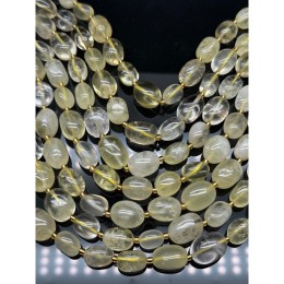 Каменные бусины, Цитрин, лимонный, фриформы, размер ~13-16 мм, длина нити 40 см