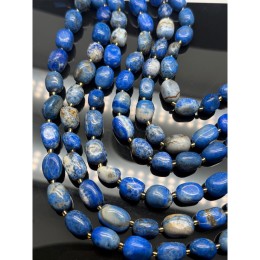 Каменные бусины, Лазурит, фриформы, размер ~14-17 мм, длина нити 39 см
