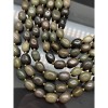 Каменные бусины, Яшма "оливка", фриформы, размер ~10-16 мм, длина нити 39 см