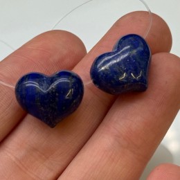Каменные бусины, Лазурит, сердце, бусина, размер 17х14 мм, цена за 1 шт.