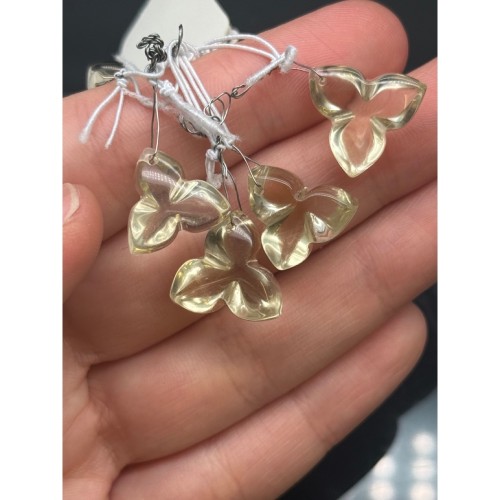 Подвеска №2, Цитрин, лимонный кварц, люкс, размер ~17 мм, цена за 1 шт.