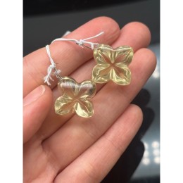 Подвеска №6, Цитрин, лимонный кварц, люкс, размер ~19 мм, цена за 1 шт.