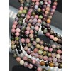 Каменные бусины, Турмалин, микс, шарик гладкий, 8 мм, длина нити 19 см