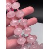 Каменные бусины, Розовый кварц, люкс, огранка, рондель 18х13 мм, длина нити 36 см