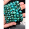 Каменные бусины, Хризоколла с малахитом, (Конго), люкс, шарик гладкий, 12,5 мм, браслет, 17 бусин