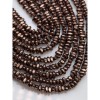 Каменные бусины, Гематит синтетический, фриформы, цвет шоколад, размер 4-5 мм, длина нити 38 см