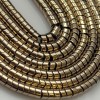Каменные бусины, Гематит синтетический, светлое золото, шайба-волна, размер 4х2 мм, нить 40 см