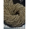 Каменные бусины, Гематит синтетический, светлое золото, шарик огранка, размер 4 мм, нить 38 см