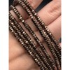 Каменные бусины, Гематит синтетический, цвет шоколад, шайба, размер 4х2 мм, нить 40 см