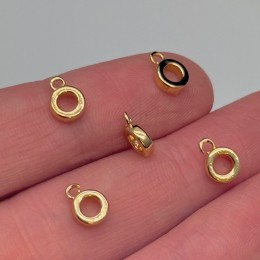 Бейл, латунь, цвет золото, размер 6х2 мм, цена за 5 шт.