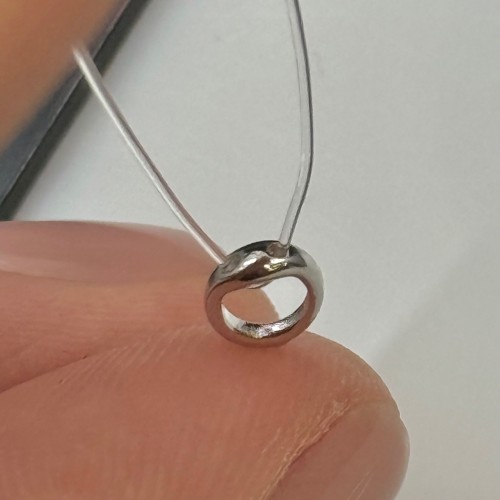 Протектор-кольцо, концевик, качество ААА, латунь, цвет родий(серебро), 5 мм, цена за 10 шт