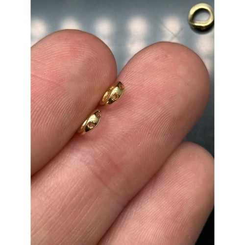 Протектор-кольцо, концевик, качество ААА, латунь, цвет золото, 5 мм, цена за 10 шт