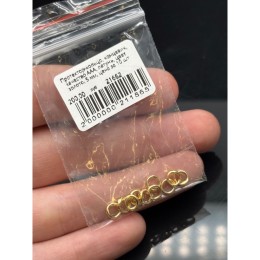 Протектор-кольцо, концевик, качество ААА, латунь, цвет золото, 5 мм, цена за 10 шт