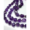 Каменные бусины, Аметист, экстра люкс, огранка, фриформы, размер ~12-15х14 мм, длина нити 19 см