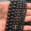 Жемчуг Майорка, искусственный, черный, шарик гладкий, 10 мм, длина нити 78 см