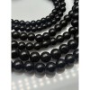 Жемчуг Майорка, искусственный, черный, шарик гладкий, 10 мм, длина нити 78 см