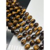 Каменные бусины, Тигровый глаз, люкс, огранка, рондель 18х13 мм, длина нити 36 см