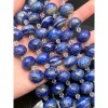 Каменные бусины, Лазурит, люкс, огранка, рондель 18х13 мм, длина нити 18 см