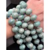 Каменные бусины, Амазонит, люкс, огранка, рондель 18х13 мм, длина нити 18 см