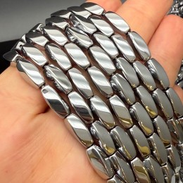 Каменные бусины, Гематит синтетический, серебро, крученый бочонок, размер 5х12 мм, длина нити 38 см