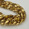 Каменные бусины, Гематит синтетический, цвет золото, крученый бочонок, размер 5х12 мм, длина нити 38 см