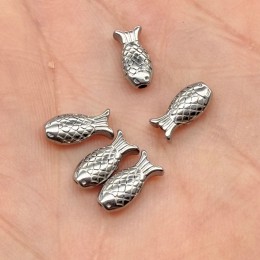 Бусина, разделитель, Рыба, нержавеющая сталь, размер 9х4 мм, цена за 1 шт.