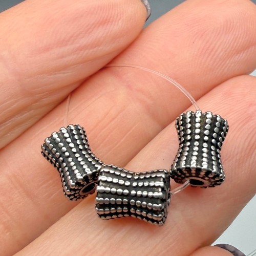 Бусина, разделитель с узором, размер 8х6 мм, цена за 1 шт.